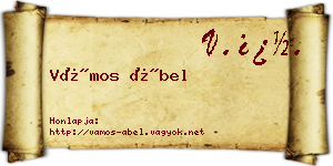 Vámos Ábel névjegykártya