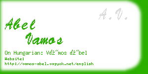abel vamos business card